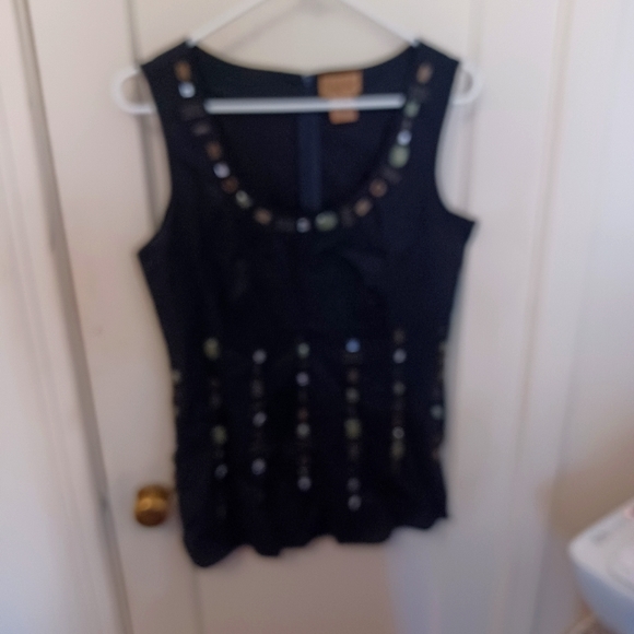 Midnight Velvet Tops - Midnight Velvet Linen Sleeveless Tunic Top sz 10